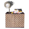 Vintiquewise Beige Foldable Decorative Storage Box for Living Room, Bedroom, Dining, Playroom or Office by Vintiquewise