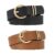 VONMELLI 2 Pack Women’s Leather Belts for Jeans Dresses Fashion Gold Buckle Ladies Belt by VONMELLI
