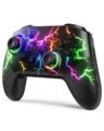 VOYEE Switch Controllers Compatible with Switch/Lite/OLED/PC Windows, 1000mAh Programmable RGB Lightning LED, Wireless Pro Controller with One Key Pairing/Wake Up/Turbo/Vibration by VOYEE