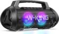 W-KING Portable Speakers Bluetooth Wireless, 120W Max Loudest Bluetooth Speaker, IPX6 Waterproof Outdoor Speaker with 70W Deep Bass/2*Subwoofer/DSP/EQ/42H/LED/MAC-in/TF/2… by W-KING