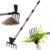 Walensee Hoe Garden Tool, 63 Inch Garden Hoe with Adjustable Long Handle for Weeding, 5-Tines Hoe Cultivator 2 in 1 Hand Weeder Tools for Yard Lawn Planting Gardening Digging by Walensee