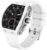 Watches for Men Unique Rectangle Relojes para Hombres White Wristwatch with Digital Analog Dual Time Display Countdown Stopwatch Punk Cool Design 5ATM Waterproof by findtime
