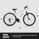 WEIZE Hardtail Mountain Bike, 29 Inch Wheels Outdoor Cycling Bike, 21-Speed Trigger Shifter, Aluminum Frame for Men and Women, Comfort Saddle, MTB Bicycle with Suspension Fork by WEIZE