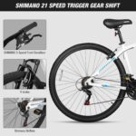 WEIZE Hardtail Mountain Bike, 29 Inch Wheels Outdoor Cycling Bike, 21-Speed Trigger Shifter, Aluminum Frame for Men and Women, Comfort Saddle, MTB Bicycle with Suspension Fork by WEIZE