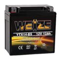 Weize YTX14 BS ATV Battery High Performance – Maintenance Free – Sealed AGM YTX14-BS Motorcycle Battery compatible with Honda Suzuki Kawasaki Yamaha scooter snowmobile by WEIZE