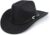Western Cowboy Hat for Men Women Classic Roll Up Fedora Hat with Buckle Belt(Size:S-M) by XuoAz