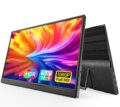 WGK Portable Monitor 15.6-inch 1080P USB-C HDMI Ultra Slim Travel Monitor with Kickstand for Laptop, PC, Mac Phone, PS, Xbox, Swich Gaming Monitor IPS Slim Zero Bezel by WGK