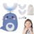 Whizbrush U-Shaped 360º Ultrasonic Toothbrush, U Shaped Electric Toothbrush with 2 Brush Heads, Chewable Silicone Dino Tooth Brush, LED Light & 3 Modes & Ipx7 Waterproof 15 Day… by Generic