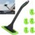 Windshield Cleaning Tool Windshield Cleaning Wand Auto Window Cleaner,5 Pieces Reusable Cloth Pads for Car Interior, Dirty Car Washing Brushes (Green) by POPDA