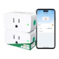 Winees Matter Smart Plug 2 Pack, Smart Outlet Work with Alexa, Apple Home, Google Home, SmartThings, 15A/1800W Max for Home Automation, APP Remote Control,Timer&Schedule, 2.4G… by winees