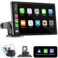 Wireless Carplay Screen for Car 7″ HD Portable Car Stereo Touchscreen with Apple CarPlay and Android Auto with Mirror Link/Backup Camera/Bluetooth/GPS Navigation/AUX for All… by BuonaIdea
