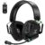 Wireless Gaming Headset for PC, PS5, PS4, Mac, Switch, 2.4GHz USB Dongle Headphones with Mic, Bluetooth 5.4, 50mm Driver, Stereo Sound, Cool Lighting, 50H Battery-Black/Green by Vakedy