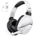 Wireless Gaming Headset with Noise Canceling Microphone for PS5, PC, PS4, 2.4G/Bluetooth Gaming Headphones with USB and Type-c Connector, Wired Mode for Controller Gamecube by WolfLawS