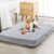 WNPETHOME Orthopedic Waterproof Extra Large Dogs Bed with Removable Washable Cover, Multi-Needle Quilting XL Crate Bed for Large Sized Dog, Light Grey by WNPETHOME