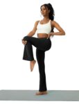 Womens Yoga Pants with Pockets High Waisted Flare Leggings Bell Bottom Yoga Dress Pants Seamless Bootcut Pants by COPYLEAF