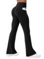 Womens Yoga Pants with Pockets High Waisted Flare Leggings Bell Bottom Yoga Dress Pants Seamless Bootcut Pants by COPYLEAF
