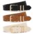 XZQTIVE 3 Pack Women Belts For Jeans Dresses Pants Ladies Leather Waist Belt with Gold Buckle by XZQTIVE