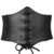 XZQTIVE Black Corset Waist Belt for Women, Wide Elastic Tie Waspie Belt for Dresses 4.7inch by XZQTIVE