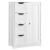 Yaheetech Wooden Floor Cabinet, Side Storage Organizer with 4 Drawers and 1 Cupboard, Freestanding Entryway Storage Unit Console Table, Bathroom Furniture Home Decor, White by Yaheetech