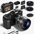 Yatao Digital Camera with WiFi, 4K 5K 64MP Photography Camera Kit for YouTube, Front and Rear Dual Camera for Convenient Selfie, Equipped with 64GB Micro Card, Wide & Macro… by Yatao