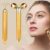 Yeamon 2 in 1 Face Massager Golden Facial Electric 3D Roller and T Shape Arm Eye Nose Massager Skin Care Tool by Yeamon