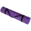 Yoga Mat – Thick Double-Sided Foam Gym and Workout Equipment – Padded Fitness Surface for Pilates with Carrying Strap by Wakeman (Purple) by Wakeman