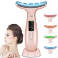 youngfocus Face-Neck-Massager, Vibration, Cooling and Thermal Functions for Multifunctional Skin Care, Anti-Aging Face Massager Improve, Firm, Tightening and Smooth (Pink) by youngfocus