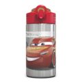 Zak Designs Disney Cars 3 – Stainless Steel Water Bottle with One Hand Operation Action Lid and Built-in Carrying Loop, Kids Water Bottle with Straw Spout is Perfect for Kids… by Zak Designs