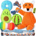 Zeaxuie 9 Pack Luxury Puppy Toys for Teething Small Dogs, Puppy Chew Toys with Cute Squeaky Dog Toys, Ball and More Rope Dog Chew Toys by Zeaxuie