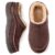 Zigzagger Men’s Slip On Moccasin Slippers, Indoor/Outdoor Warm Fuzzy Comfy House Shoes, Fluffy Wide Loafer Slippers by Zigzagger