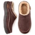 Zigzagger Men’s Slip On Moccasin Slippers, Indoor/Outdoor Warm Fuzzy Comfy House Shoes, Fluffy Wide Loafer Slippers by Zigzagger