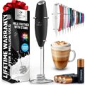 Zulay Kitchen Patented Tornado Triple Whisk Milk Frother with 4 Duracell Batteries – Handheld Foam Maker for Coffee, Lattes, Matcha & Hot Chocolate – Rich, Creamy Froth in Seconds by Zulay Kitchen