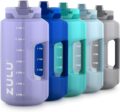 Zulu Goals Gallon 128oz Large Water Bottle Jug with Time Marker & Handle for All Day Hydration | Silicone Soft Straw with Locking Leak-Proof Lid | For Gym, Camping, Workout, and… by ZULU